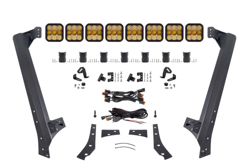 Diode Dynamics — Diode Dynamics Jeep JK SS5 Sport CrossLink Windshield - Yellow Combo Lightbar Kit - view 1