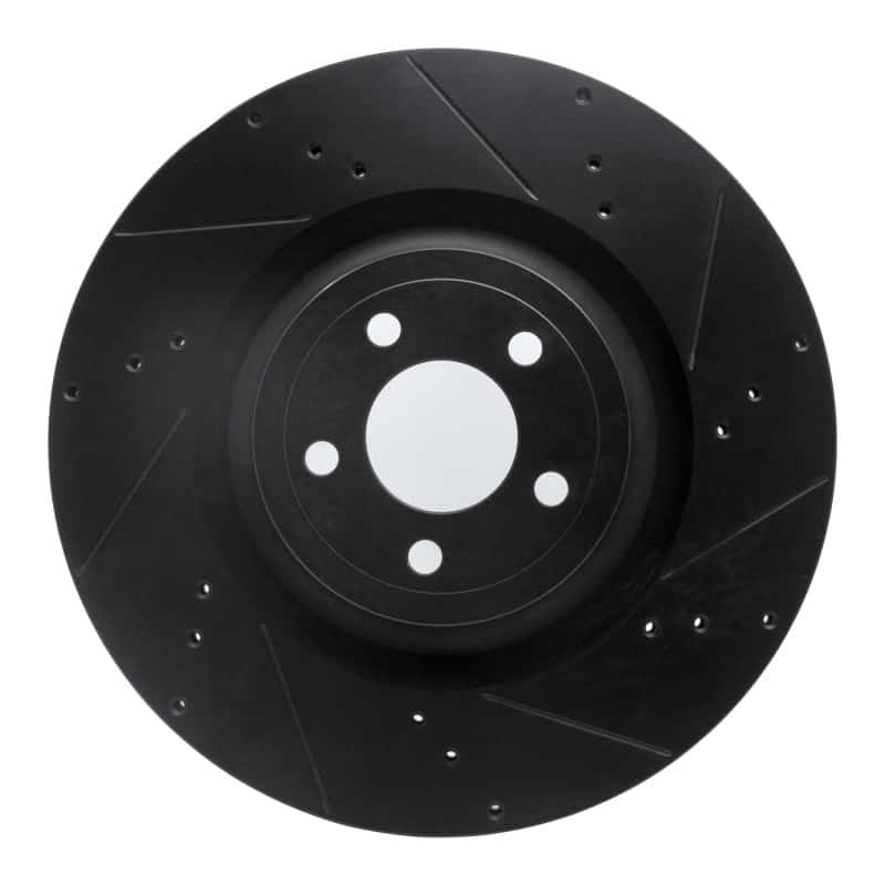 R1 Concepts — R1 15-23 Ford Mustang Front Right Drilled & Slotted Black Brake Rotor
R1 Brake Rotor Drill - view 1