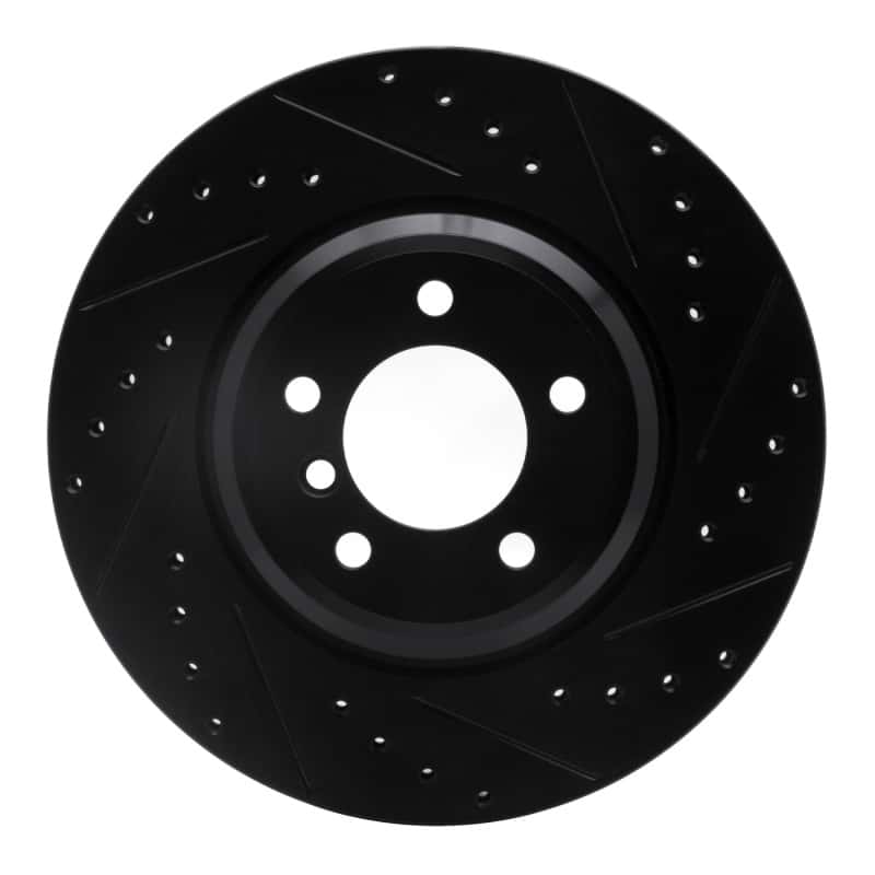 R1 Concepts — R1 07-15 BMW 335I Front Right Drilled & Slotted Black Brake Rotor
R1 Brake Rotor Drill - view 1