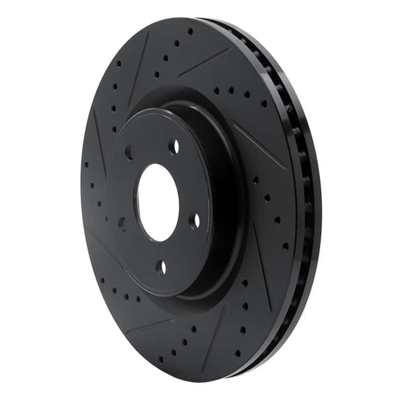 R1 Concepts — R1 2013-2025 Infiniti Q50 Front Left Drilled & Slotted Black Brake Rotor
R1 Brake Rotor Drill - view 2