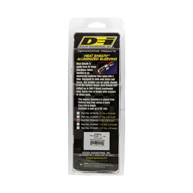 DEI — DEI Heat Sheath 1in x 3ft - Aluminized Sleeving - Sewn Edge
Heat Shield Sleeve - view 5