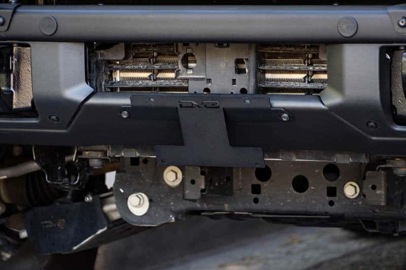 DV8 Offroad — DV8 Offroad 21-22 Ford Bronco Factory Front Bumper Licence Relocation Bracket - Front
License Bracket - view 16