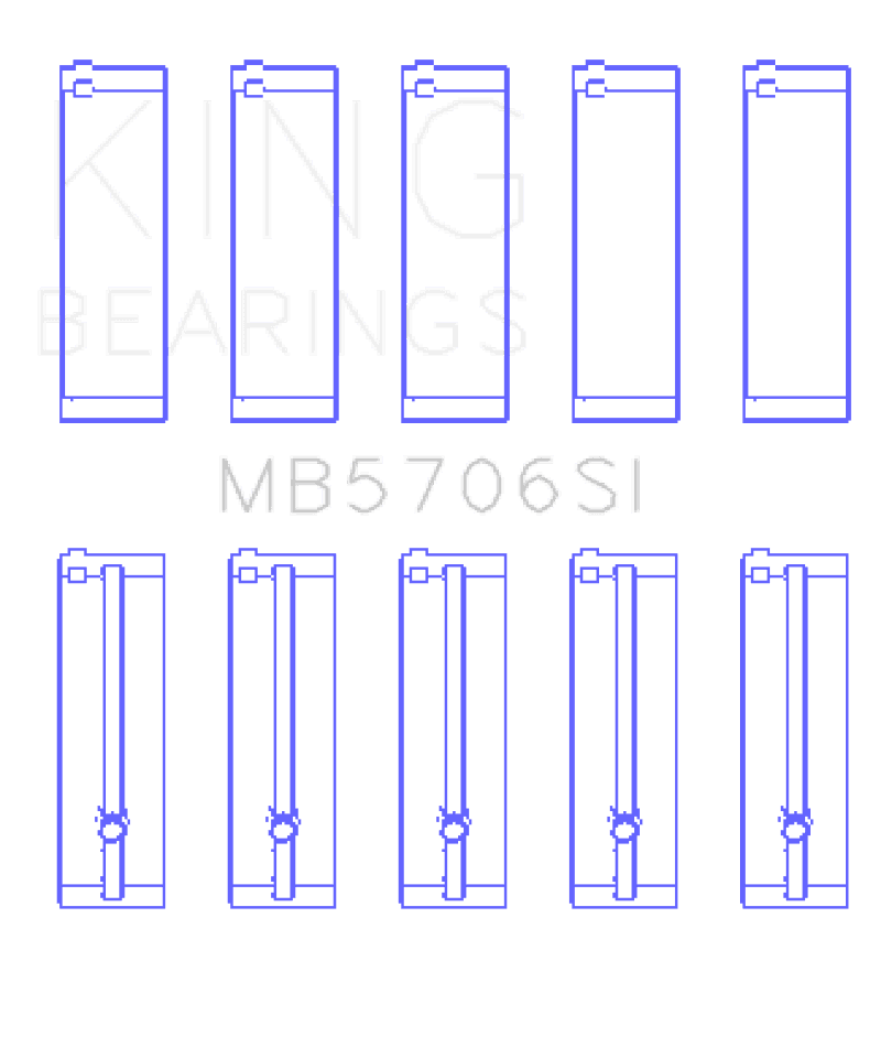 King Engine Bearings — King Engine Bearings Hyundai i30 G4FC (Size +0.75mm) Main Bearing Set
Engine Bearing - view 2