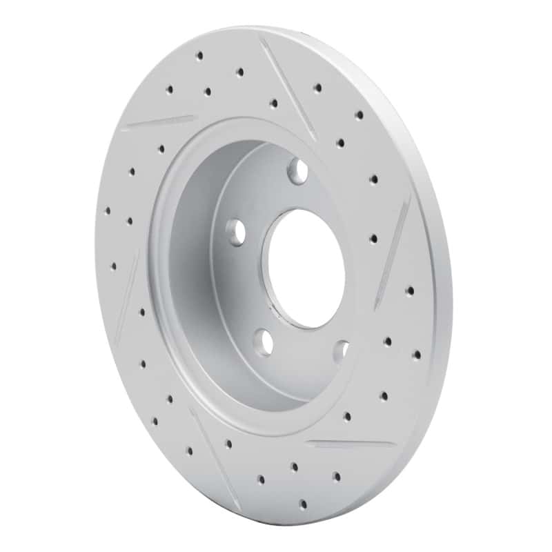 R1 Concepts — R1 04-12 Chevrolet Cobalt Rear Left Drilled & Slotted Geo-Carbon Rotor - view 4