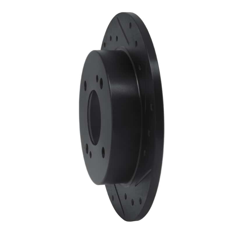 R1 Concepts — R1 90-06 Infiniti G20 Rear Right Drilled & Slotted Black Brake Rotor
R1 Brake Rotor Drill - view 2