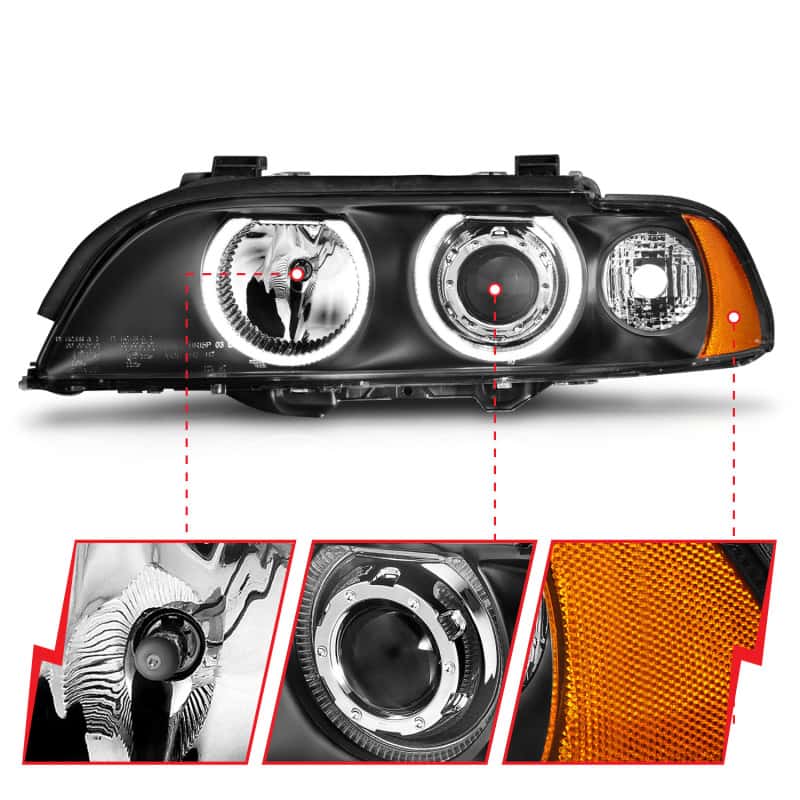 ANZO — ANZO 1997-2001 BMW 5 Series Projector Headlights w/ Halo Black
Head Light Set
HdLtSet - view 4