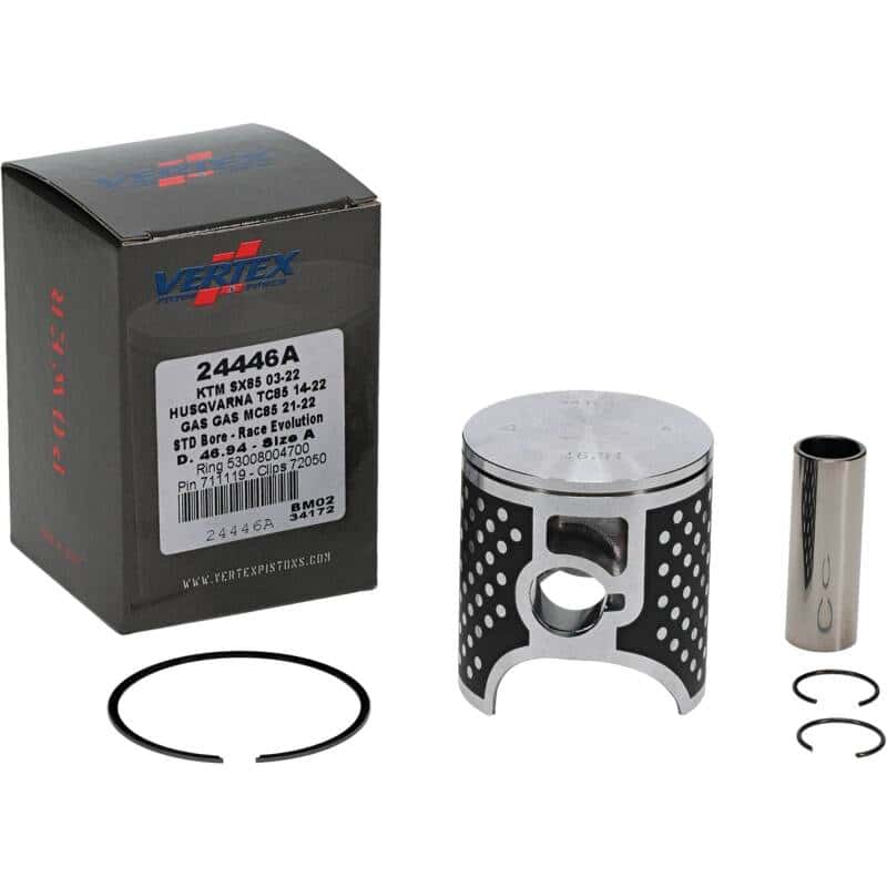 Vertex Pistons — Vertex Piston 03-24 KTM 85 SX 85cc Cast Race Evolution Piston Kit - view 2