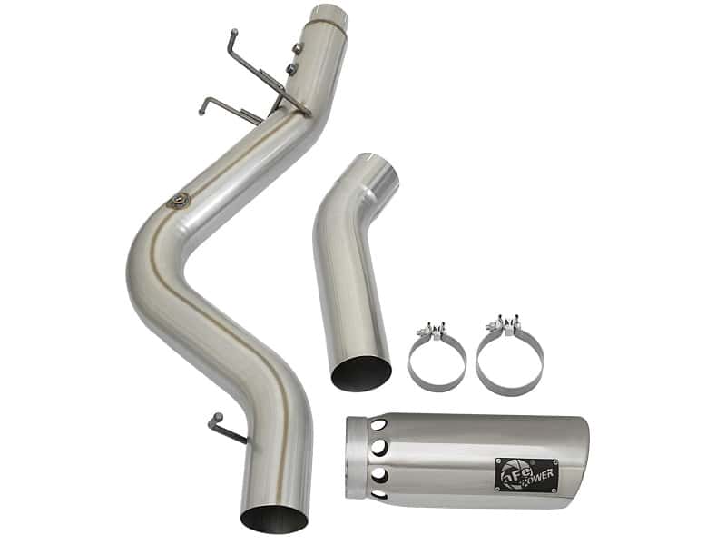 aFe — aFe LARGE BORE HD 5in 409-SS DPF-Back Exhaust w/Polished Tip 2017 GM Duramax V8-6.6L (td) L5P
DPF-Back Exhaust - view 7