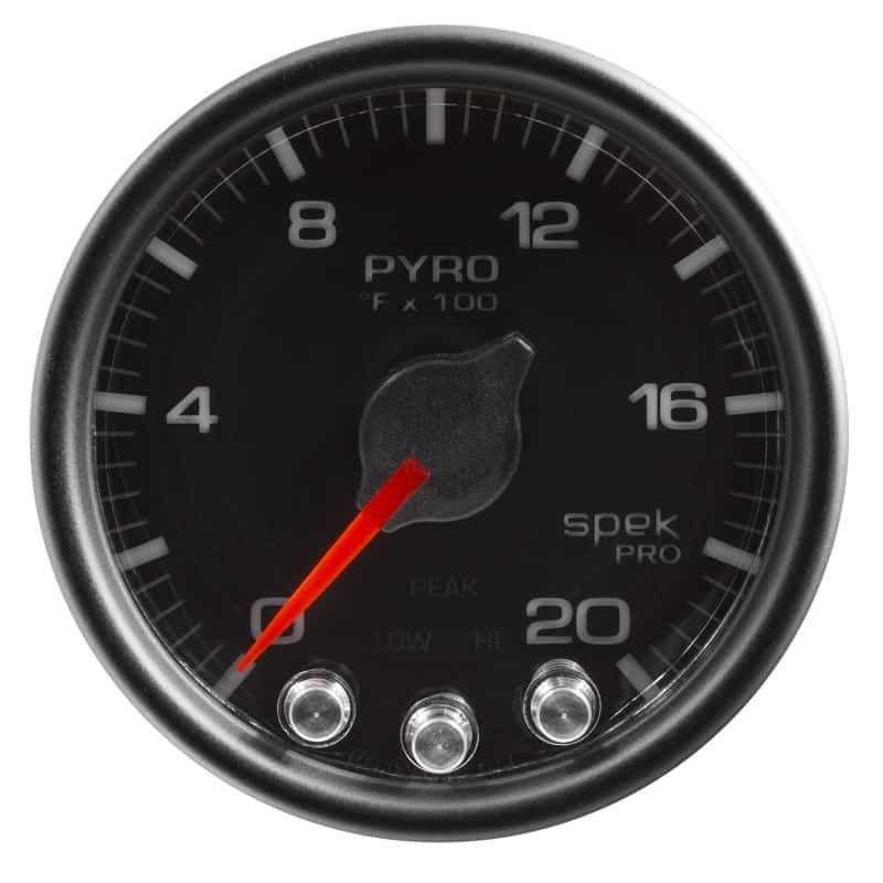 AutoMeter — Autometer Spek-Pro Gauge Pyro. (Egt) 2 1/16in 2000f Stepper Motor W/Peak & Warn Blk/Blk
GA 2" EGT BCB SPEK - view 3