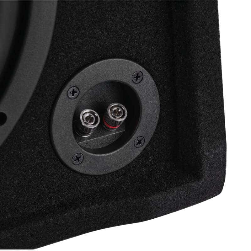 DS18 — DS18 Single 10in Shallow Subwoofer and Enclosure 600 Watts RMS Downfiring Sealed Black Carpet - view 4