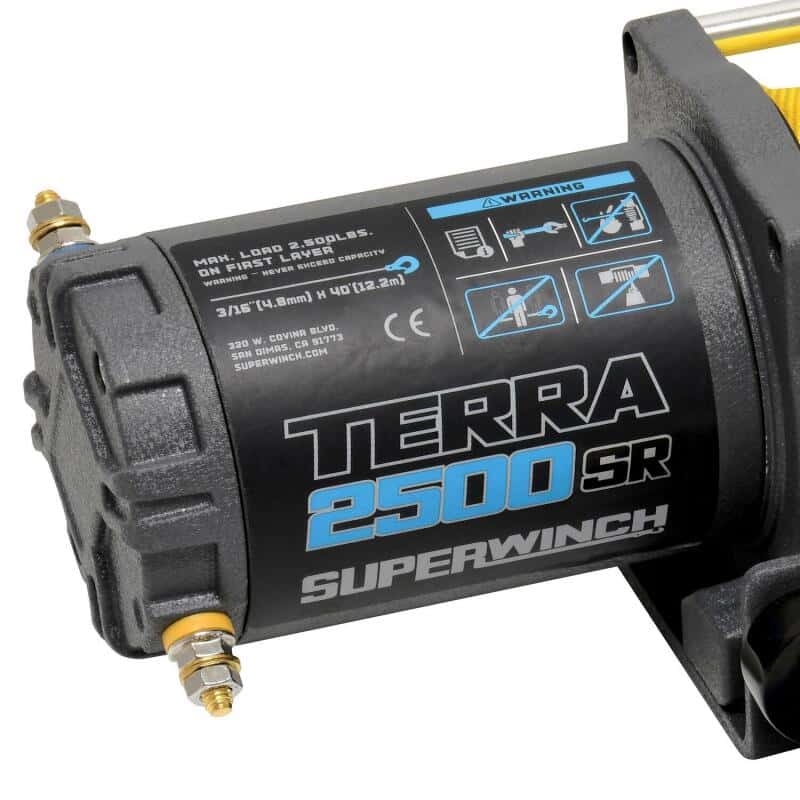 Superwinch — Superwinch 2500 LBS 12V DC 3/16in x 40ft Synthetic Rope Terra 2500SR Winch - Gray Wrinkle - view 16