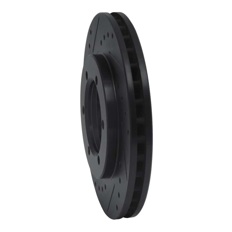 R1 Concepts — R1 98-15 Nissan Frontier Front Left Drilled & Slotted Black Brake Rotor
R1 Brake Rotor Drill - view 2