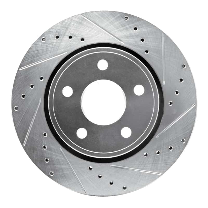 R1 Concepts — R1 05-10 Jeep Grand Cherokee Front Right Drilled & Slotted Silver Brake Rotor
R1 Brake Rotor Drill - view 1