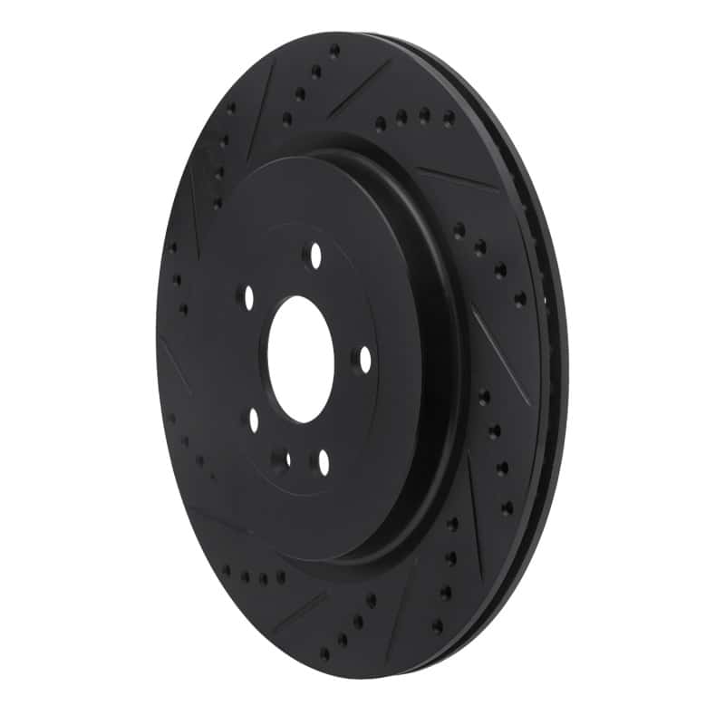 R1 Concepts — R1 13-19 Ford Police Interceptor Sedan Rear Left Drilled & Slotted Black Brake Rotor
R1 Brake Rotor Drill - view 2