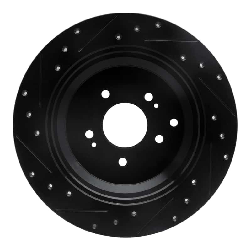 R1 Concepts — R1 07-12 Hyundai Veracruz Rear Right Drilled & Slotted Black Brake Rotor
R1 Brake Rotor Drill - view 5