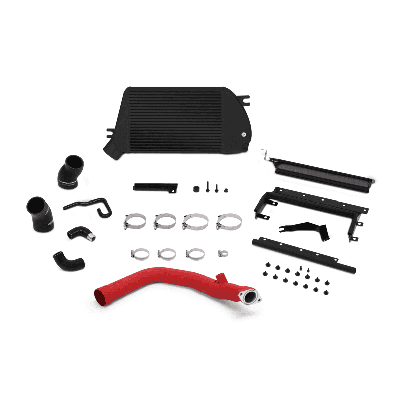 Mishimoto — Mishimoto 2015 Subaru WRX Top-Mount Intercooler Kit - Powder Coated Black & Wrinkle Red Pipes - view 2