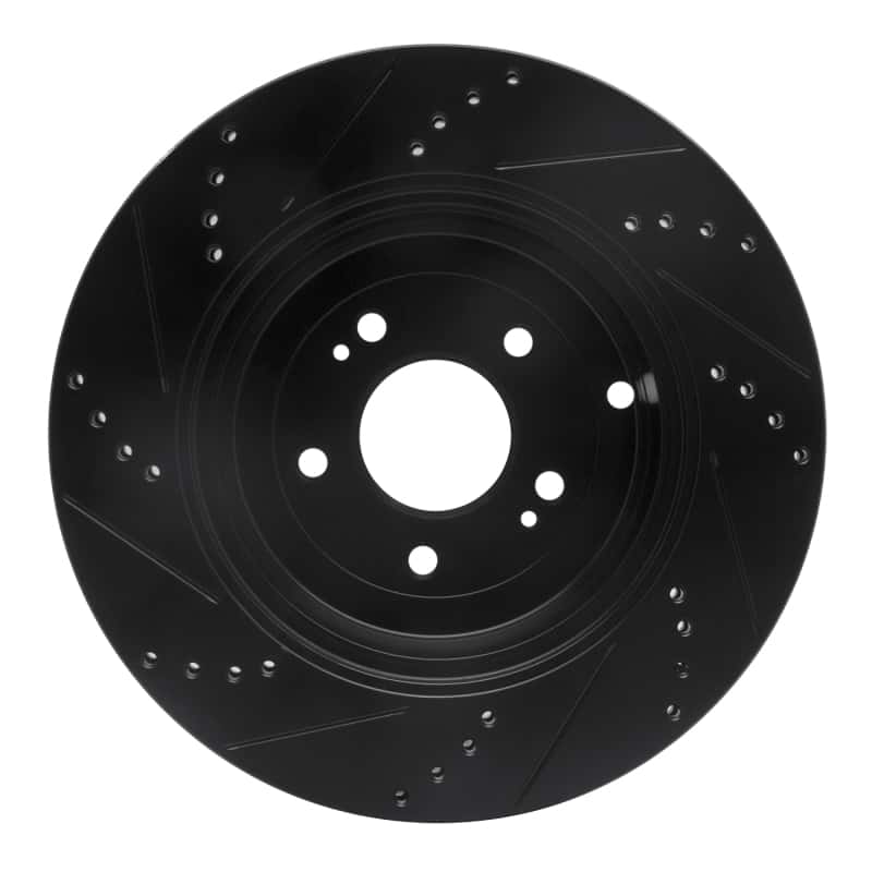 R1 Concepts — R1 10-16 Hyundai Genesis Coupe Rear Right Drilled & Slotted Black Brake Rotor
R1 Brake Rotor Drill - view 5
