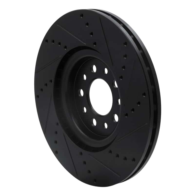 R1 Concepts — R1 14-25 Alfa Romeo Tonale Front Left Drilled & Slotted Black Brake Rotor
R1 Brake Rotor Drill - view 4