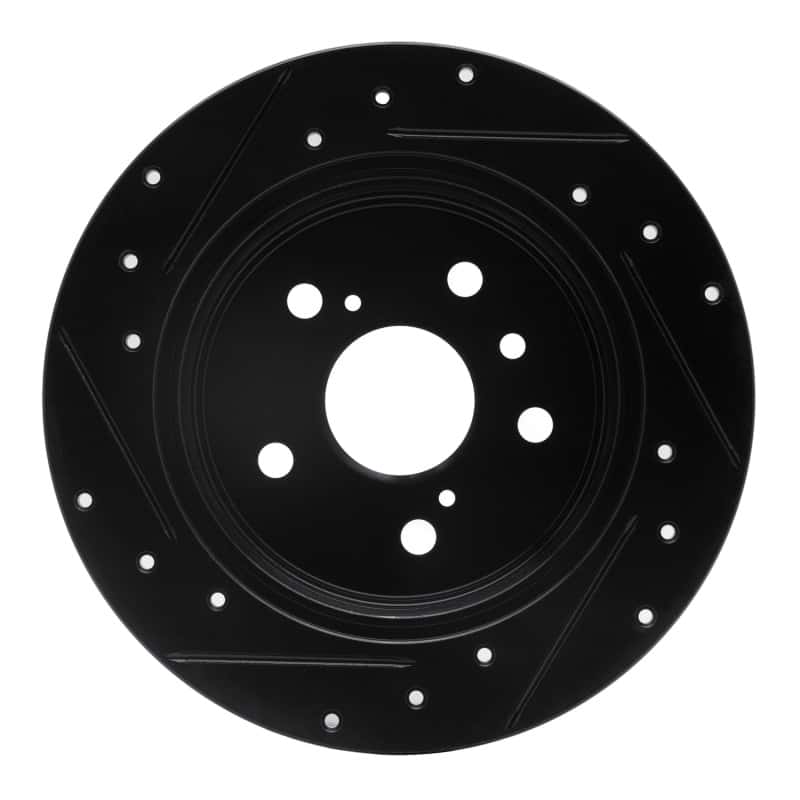 R1 Concepts — R1 2012-2018 Lexus ES300H Rear Right Drilled & Slotted Black Brake Rotor
R1 Brake Rotor Drill - view 5