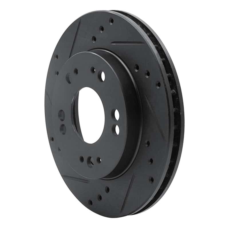 R1 Concepts — R1 90-05 Chrysler SEBRING Front Left Drilled & Slotted Black Brake Rotor
R1 Brake Rotor Drill - view 2