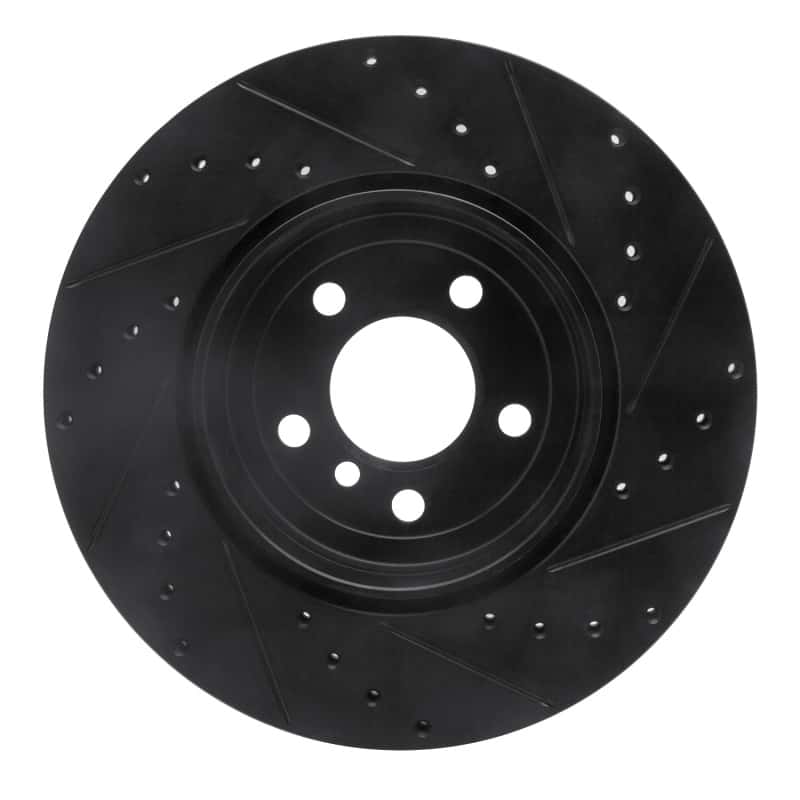 R1 Concepts — R1 10-19 BMW 535I GT Rear Left Drilled & Slotted Black Brake Rotor
R1 Brake Rotor Drill - view 5
