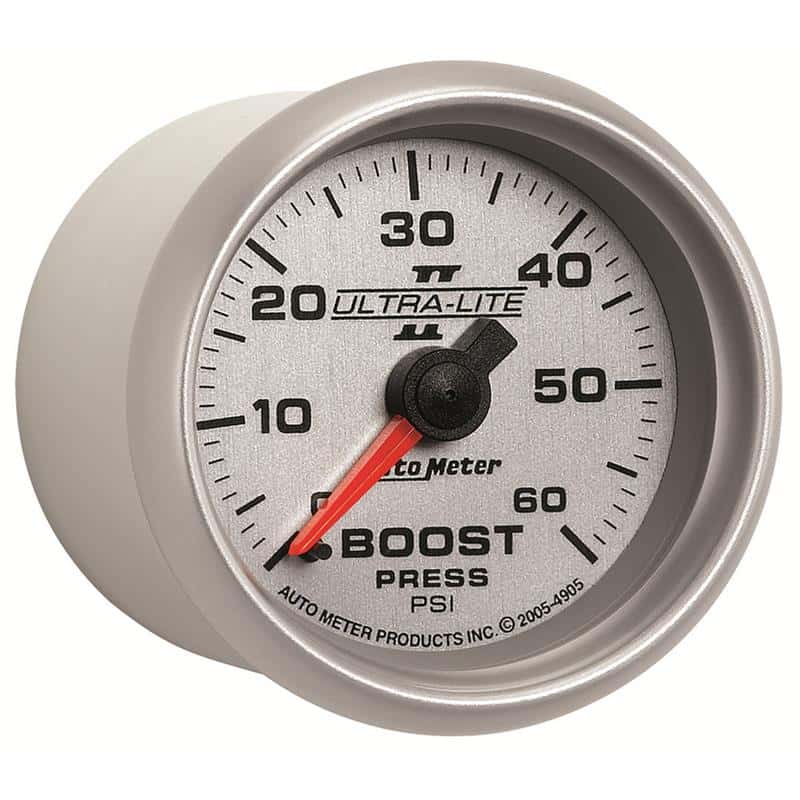 AutoMeter — Autometer Ultra-Lite II 52mm 0-60 PSI Mechanical Boost Gauge
2-1/16" BOOST, 0-60 - view 4