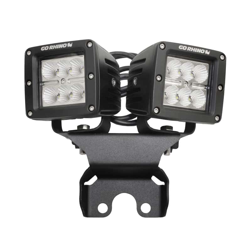 Go Rhino — Go Rhino 18-20 Jeep Wrangler JL/JLU Light Mount - One or Two 3in Cubes
Rear Light Mount - view 2