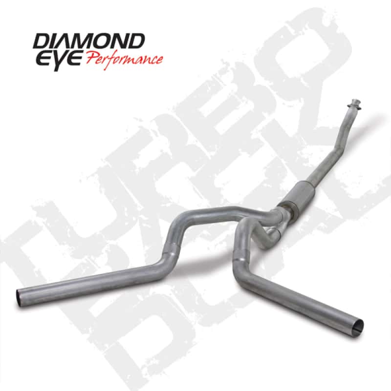 Diamond Eye Performance — Diamond Eye KIT 4in Turbo Back DUAL AL: 94-02 DODGE CUMMINS 5.9L
KIT; 4in.; TBDL; AL: - view 1