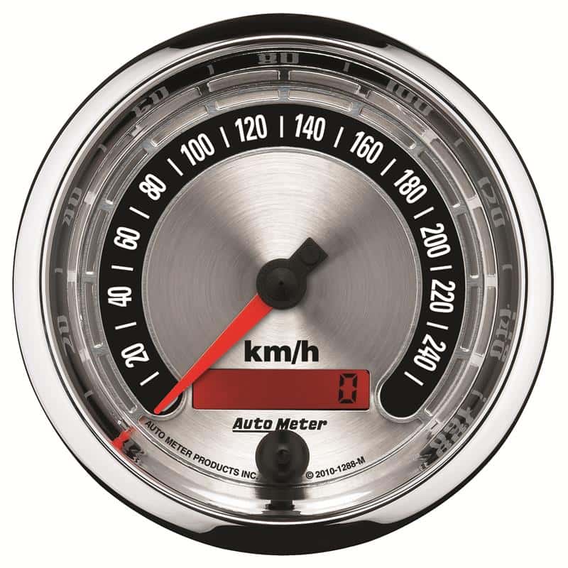 AutoMeter — Autometer American Muscle 85.7mm Electric Programmable Metric 260kph Speedometer
3-3/8" SPD 260KMH A - view 2