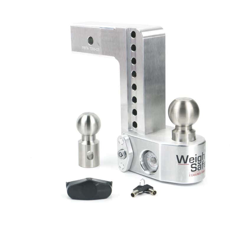 Weigh Safe — Weigh Safe 8in Drop Hitch w/Built-in Scale & 2.5in Shank (10K/18.5K GTWR) - Aluminum - view 1