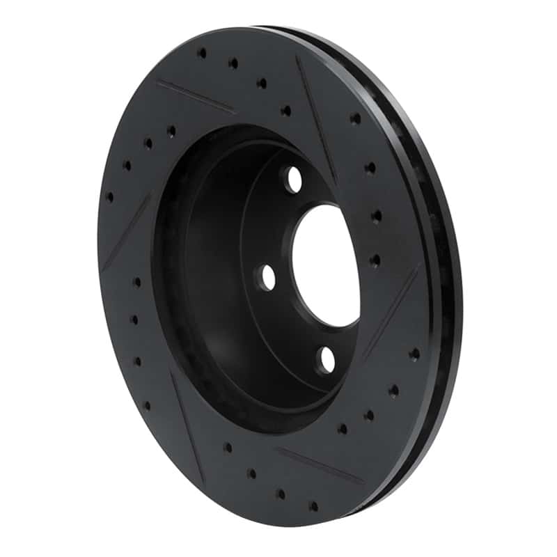 R1 Concepts — R1 95-02 Ford Ranger (USA/Canada) Front Left Drilled & Slotted Black Brake Rotor
R1 Brake Rotor Drill - view 4