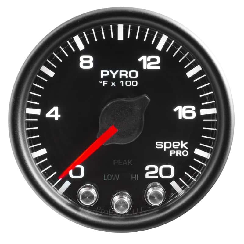 AutoMeter — Autometer Spek-Pro Gauge Pyro. (Egt) 2 1/16in 2000f Stepper Motor W/Peak & Warn Blk/Blk
GA 2" EGT BCB SPEK - view 4