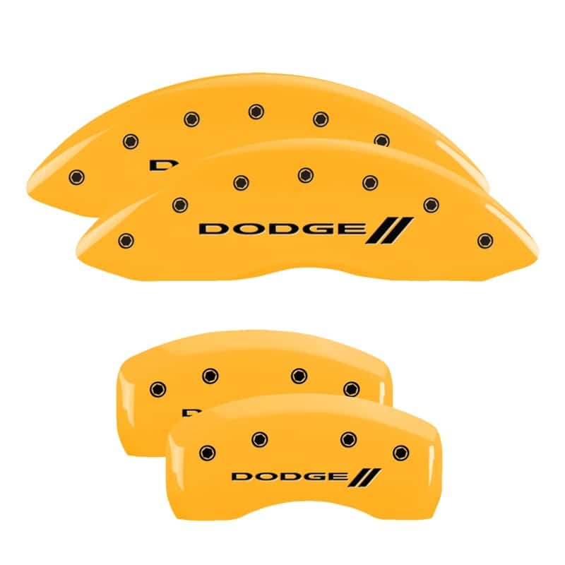 MGP — MGP 4 Caliper Covers Engraved Front & Rear With stripes/Dodge Yellow finish black ch
Caliper Covers - view 1