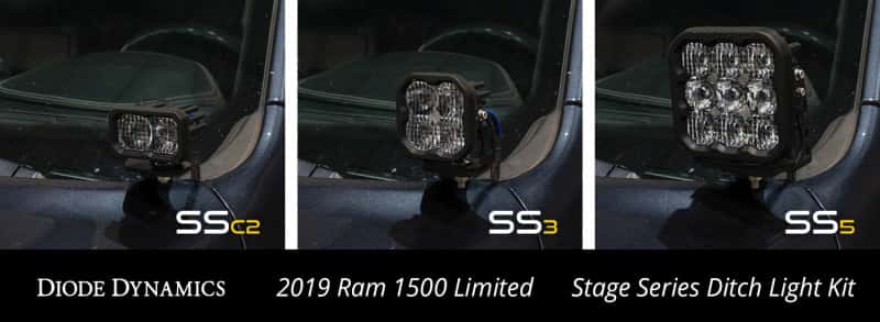 Diode Dynamics — Diode Dynamics Stage Series Ditch Light Kit for 2019-Present Ram C2 - Pro White Combo - view 8