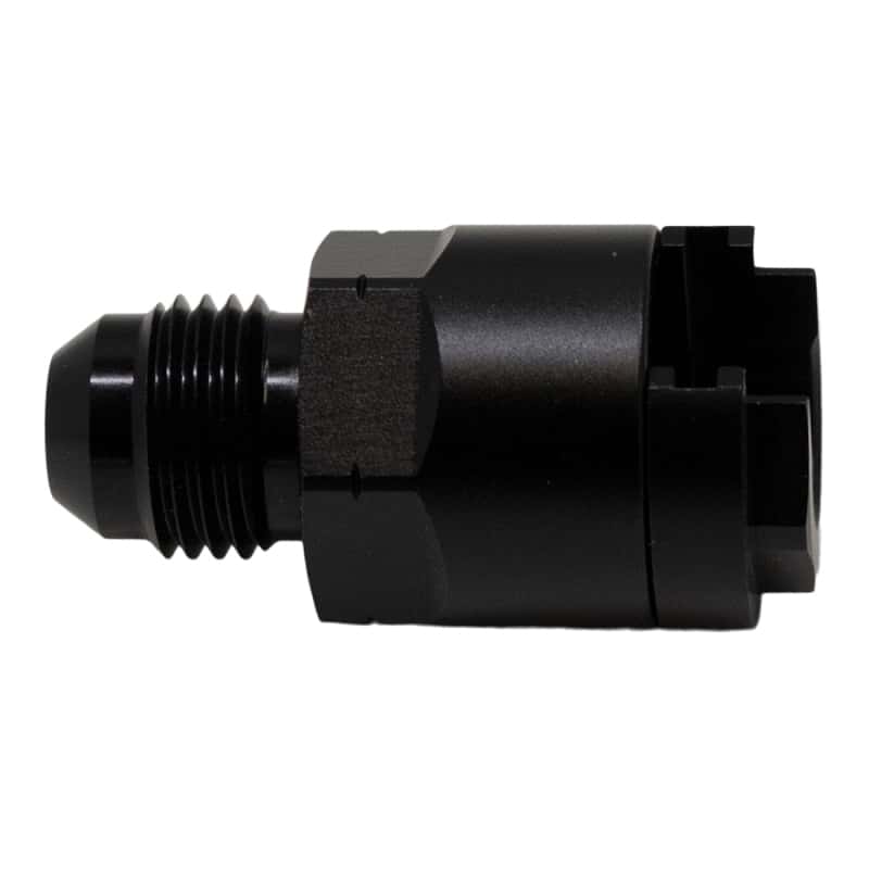 DeatschWerks — DeatschWerks 6AN Male Flare to 3/8in Female EFI Quick Connect Adapter - Anodized Matte Black
Lines & Fittings - view 1