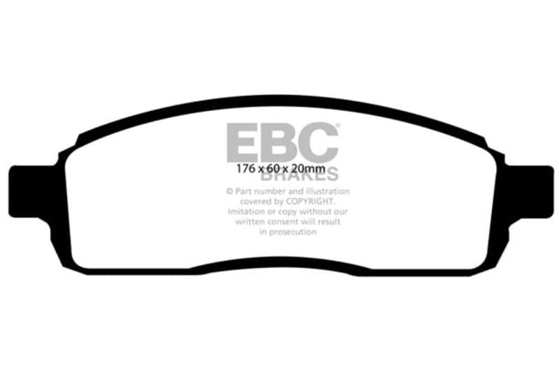 EBC — EBC 04 Ford F150 4.2 (2WD) 6 Lug Ultimax2 Front Brake Pads
Disc Brake Pad - view 1
