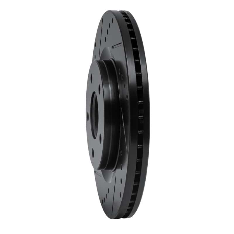 R1 Concepts — R1 11-19 Nissan Sentra Front Left Drilled & Slotted Black Brake Rotor
R1 Brake Rotor Drill - view 2