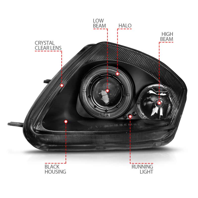 ANZO — ANZO 2000-2005 Mitsubishi Eclipse Projector Headlights w/ Halo Black
Head Light Set
HdLtSet - view 11