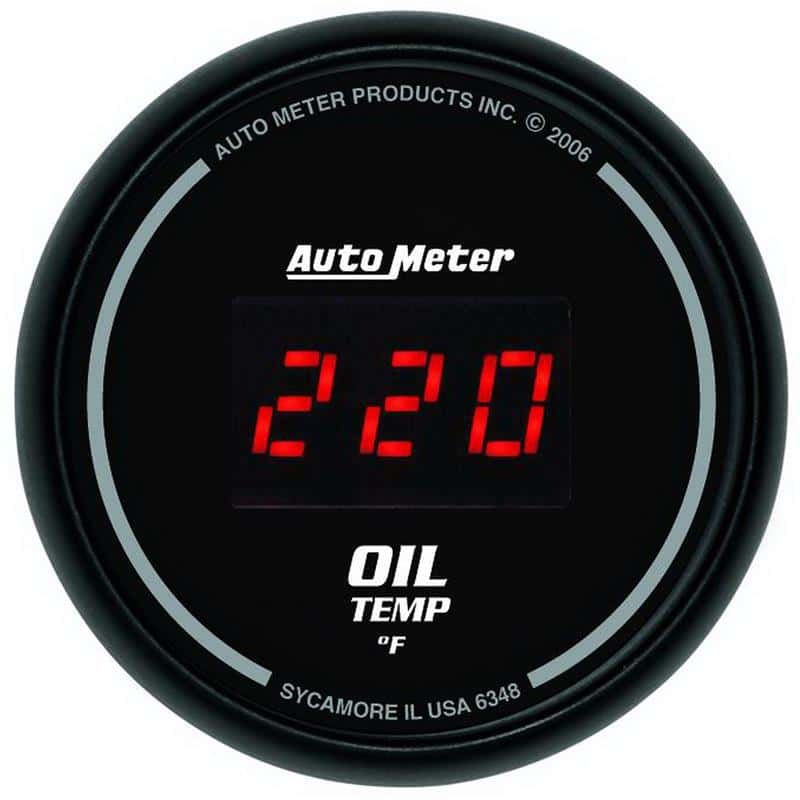 AutoMeter — Autometer Black 0-400F Digital Oil Temp Gauge
2-1/16" OIL TEMP, 0- - view 2