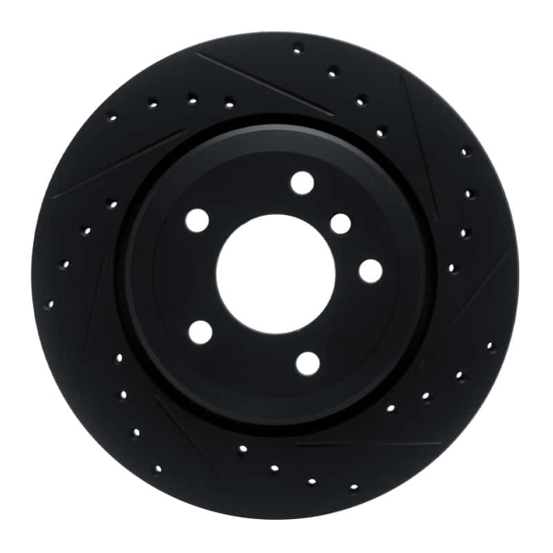 R1 Concepts — R1 01-06 BMW 330I Rear Right Drilled & Slotted Black Brake Rotor
R1 Brk Rot Drl Slt - view 1