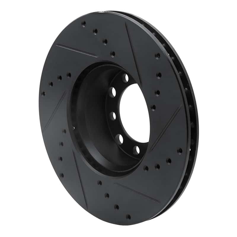 R1 Concepts — R1 79-85 Mercedes-Benz 380SL Front Left Drilled & Slotted Black Brake Rotor
R1 Brake Rotor Drill - view 4
