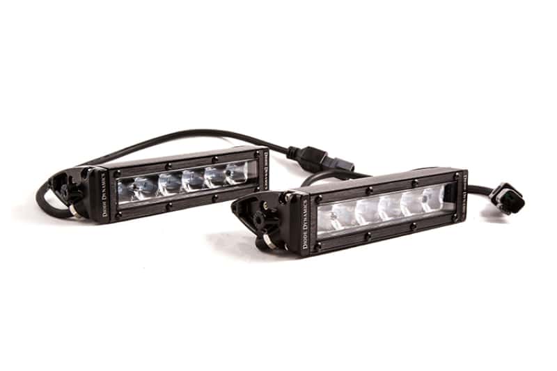 Diode Dynamics — Diode Dynamics 6 In LED Light Bar Single Row Straight SS6 - White Driving Light Bar (Pair) - view 1