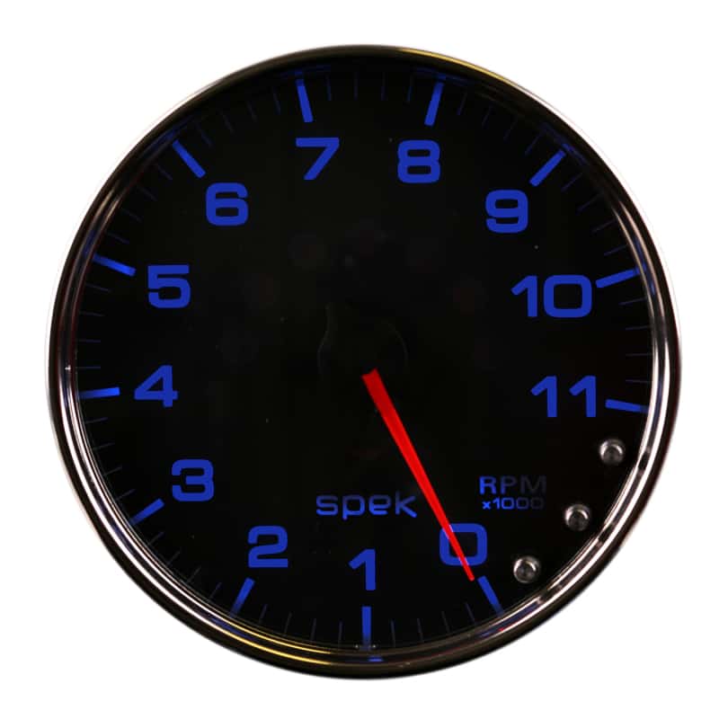 AutoMeter — Autometer Spek-Pro Gauge Tachometer 5in 11K Rpm W/Shift Light & Peak Mem Black/Chrome
GA 5" 11KRPM BCC SPK - view 5