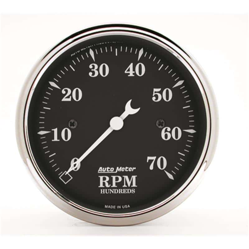 AutoMeter — AutoMeter Gauge Tachometer 3-1/8in. 7K RPM In-Dash Old Tyme Black
3-1/8" TACH, 7,000 R - view 1