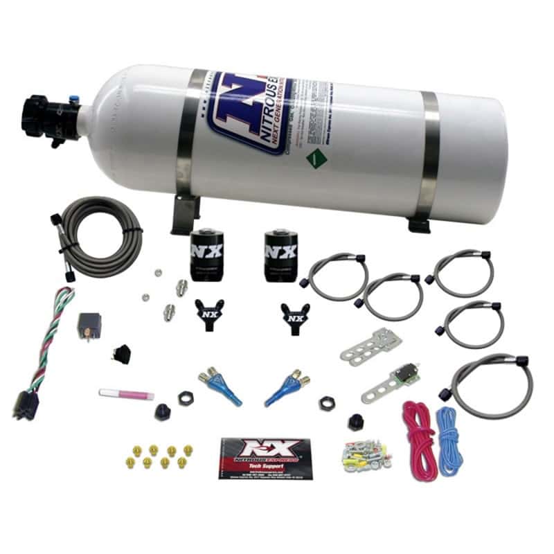 Nitrous Express — Nitrous Express GM EFI Dual Nozzle Nitrous Kit (100-300HP) w/15lb Bottle
Injection System Kit
N2OSys - view 1