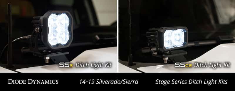Diode Dynamics — Diode Dynamics 14-19 Silverado/Sierra SS3 LED Ditch Light Kit - Pro White Combo - view 6