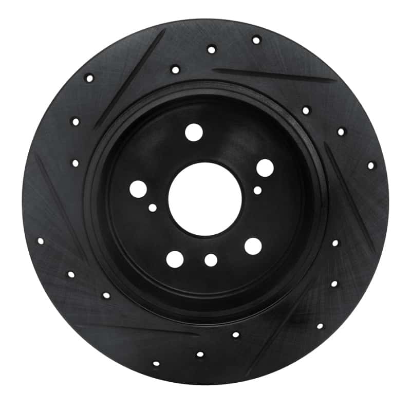 R1 Concepts — R1 92-03 Lexus ES300 Rear Right Drilled & Slotted Black Brake Rotor
R1 Brake Rotor Drill - view 5