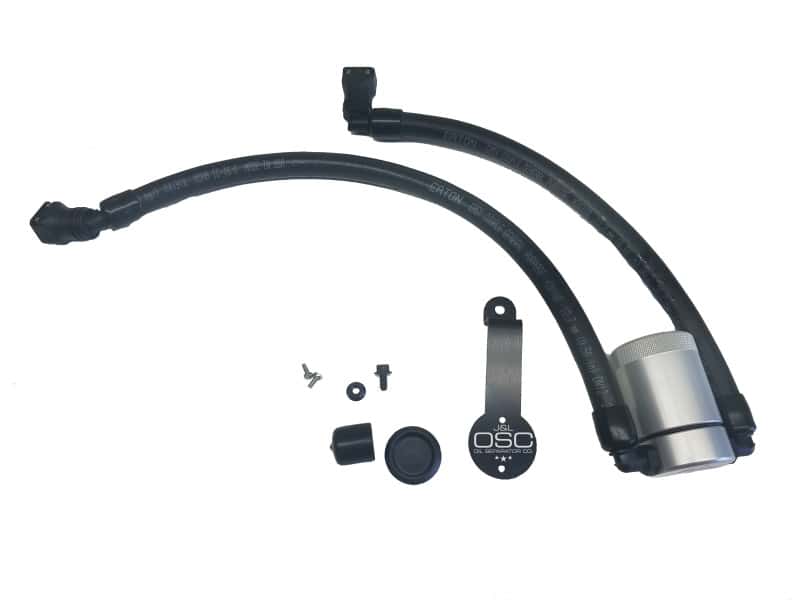 J&L — J&L 2018-2023 Ford Mustang GT Driver Side Oil Separator 3.0 - Clear Anodized
Oil Separator - view 2