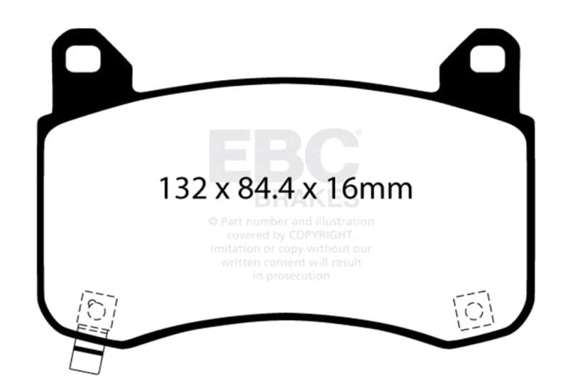 EBC — EBC 2020+ Tesla Model Y Electric Performance Bluestuff Front Brake Pads
Disc Brake Pad - view 8