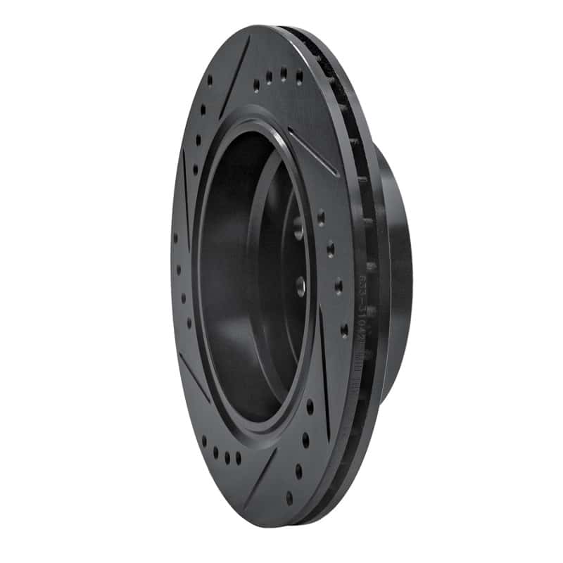 R1 Concepts — R1 96-05 BMW 320I (USA/Canada) Rear Right Drilled & Slotted Black Brake Rotor
R1 Brake Rotor Drill - view 4